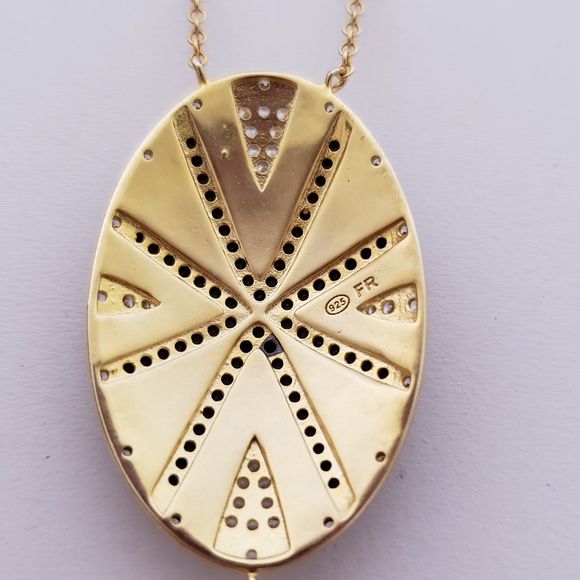 Freida Rothman 14K Plate Sterling Silver Tassel Pendant Necklace - Picture 6 of 9